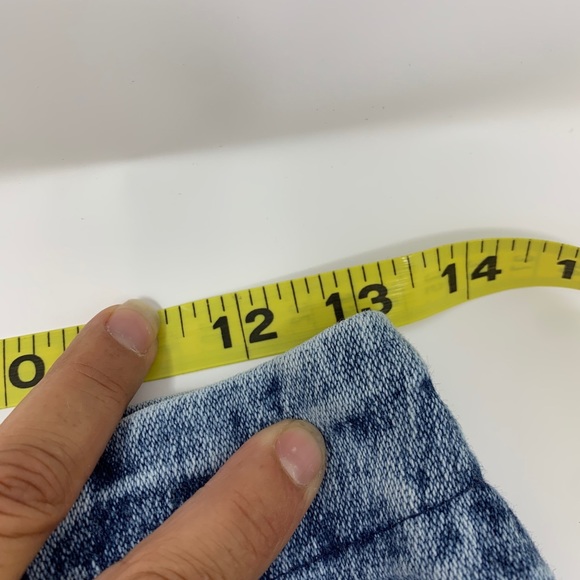 VIntage Stone Wash Acid Wash Zip front Jean skirt - Picture 7 of 8